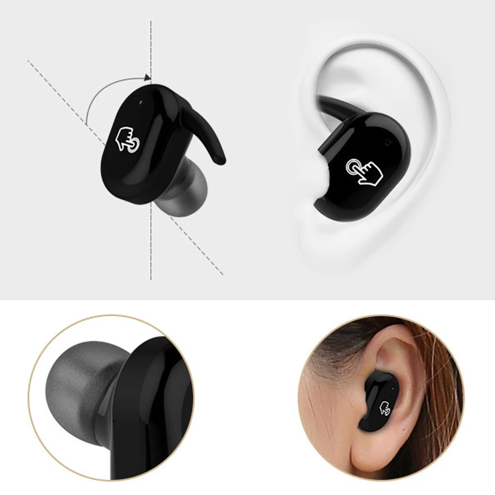 Наушники вкладыши TWS с IPX5 Touch two беспроводной Bluetooth 5 0 наушники гарнитура Настоящее