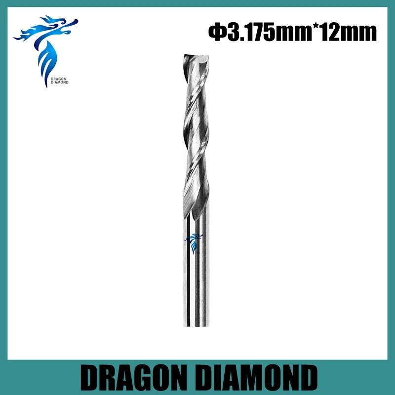 

10pcs 3.175*12mm 2 Flute Spiral Carbide Cutters,Milling Bits,Tungsten Carbide Cutters,CNC Router Tool on Engraving Carve Machine