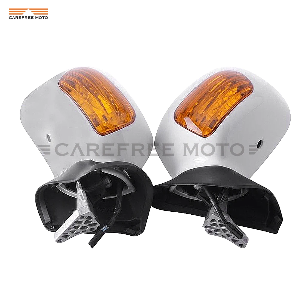 Жемчужно-белые мотоциклетные зеркала заднего вида поворотник светильник чехол для Honda Goldwing GL1800 2001-2011