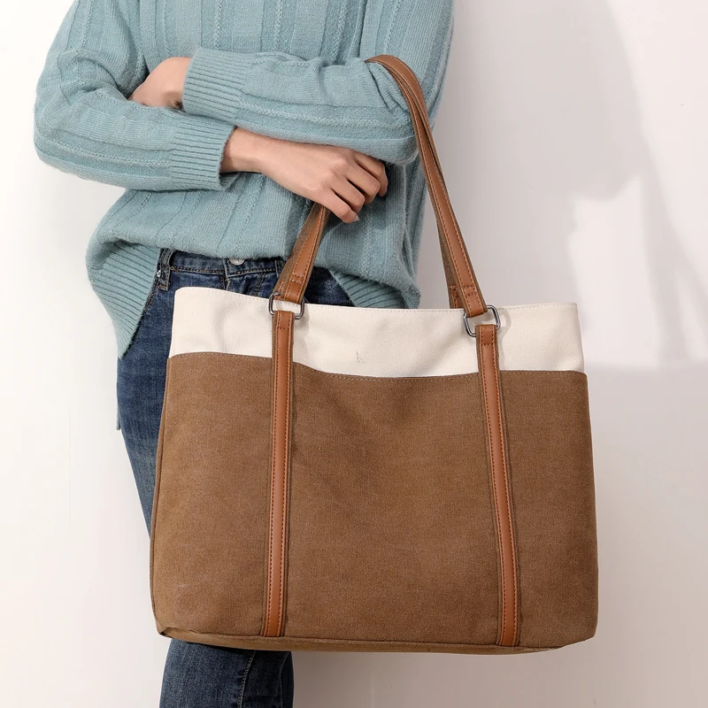 JANESPRI New Fashion Canvas Women Handbag High capacity Shoulder bag for Girls Retro Casual Tote Bags for Women Bolsas 2019 (10)