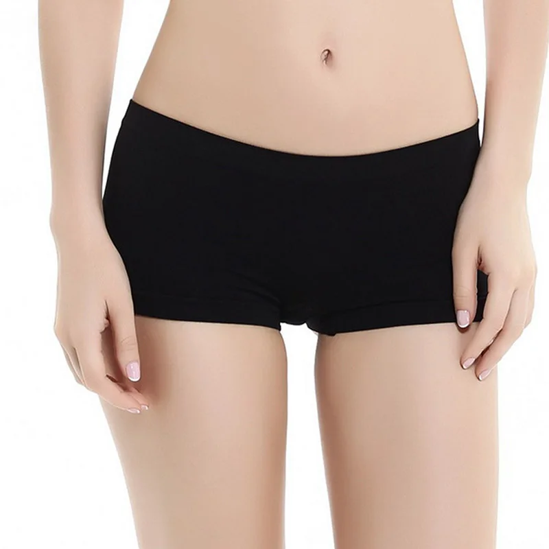 

Candy Colors Sexy Solid Seamless Underwear Boxers Breathable Boyshorts Low-waist Intimates Lingerie Womens Ladies Panties