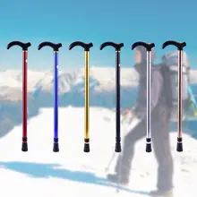 Трость Треккинговая палка Алюминиевый металлический Регулируемый походный трость для путешествий с Т-образной ручкой для улицы Выдвижная внедорожная походная Спортивная