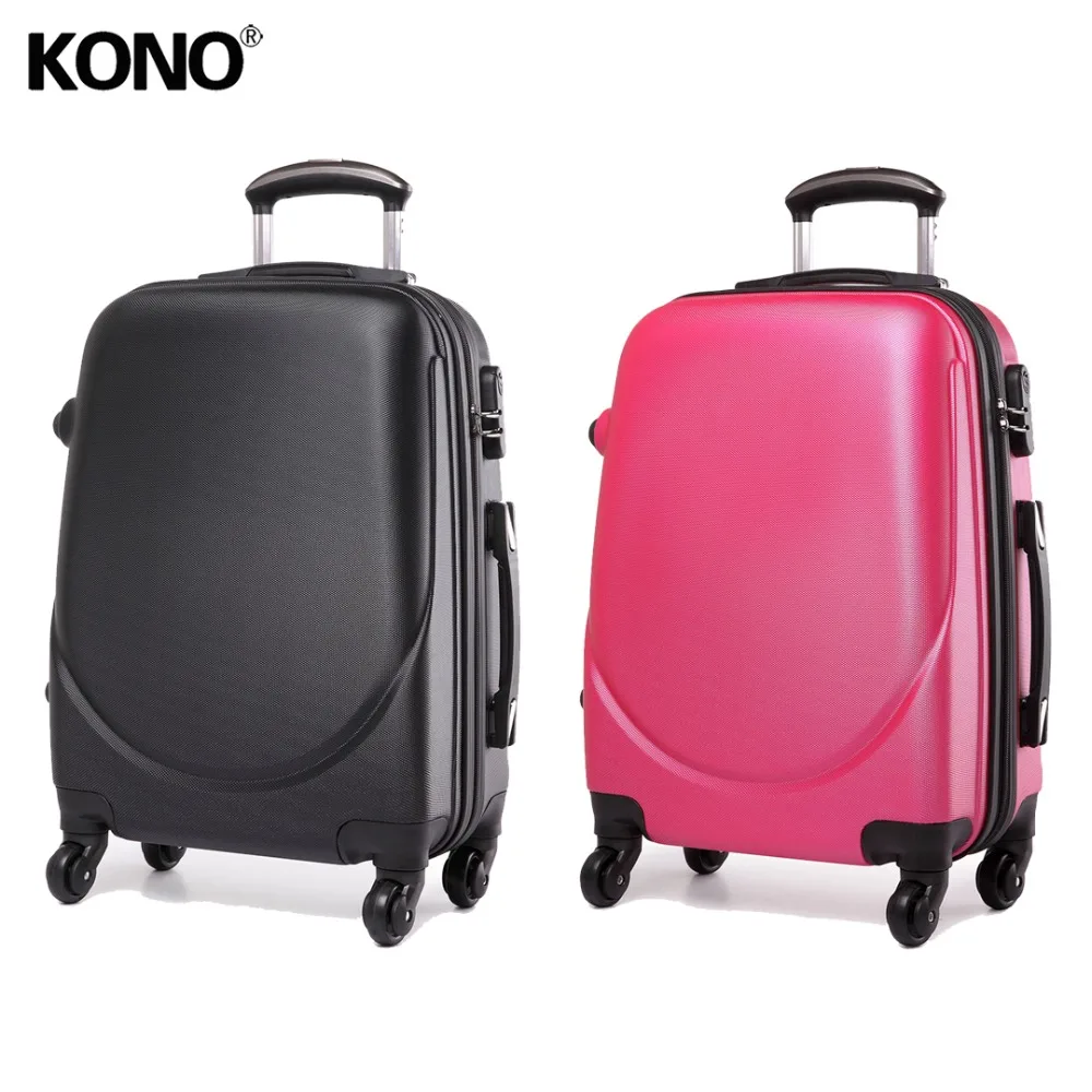 

KONO 2X Travel Rolling Luggage Suitcase Carry On Cabin Trolley Case Bag Lightweight 4 Wheel Spinner Hard Shell 20 Inch L1602L