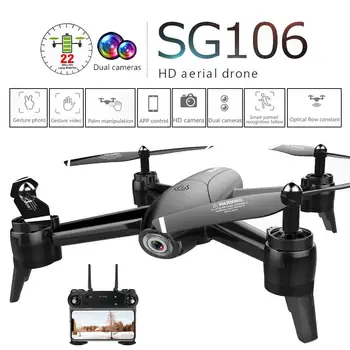 

HobbyLane SG106 Drone 2.4G 4CH WiFi FPV Optical Flow Dual HD Camera 720P/1080P RC Helicopter Headless Quadcopter Selfie Drone