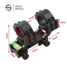 SPINA оптика охотничий прицел крепление двойные кольца для поручней 25,4/30 мм с уровнем пузырьков духов подходит для 20 мм Пикатинни