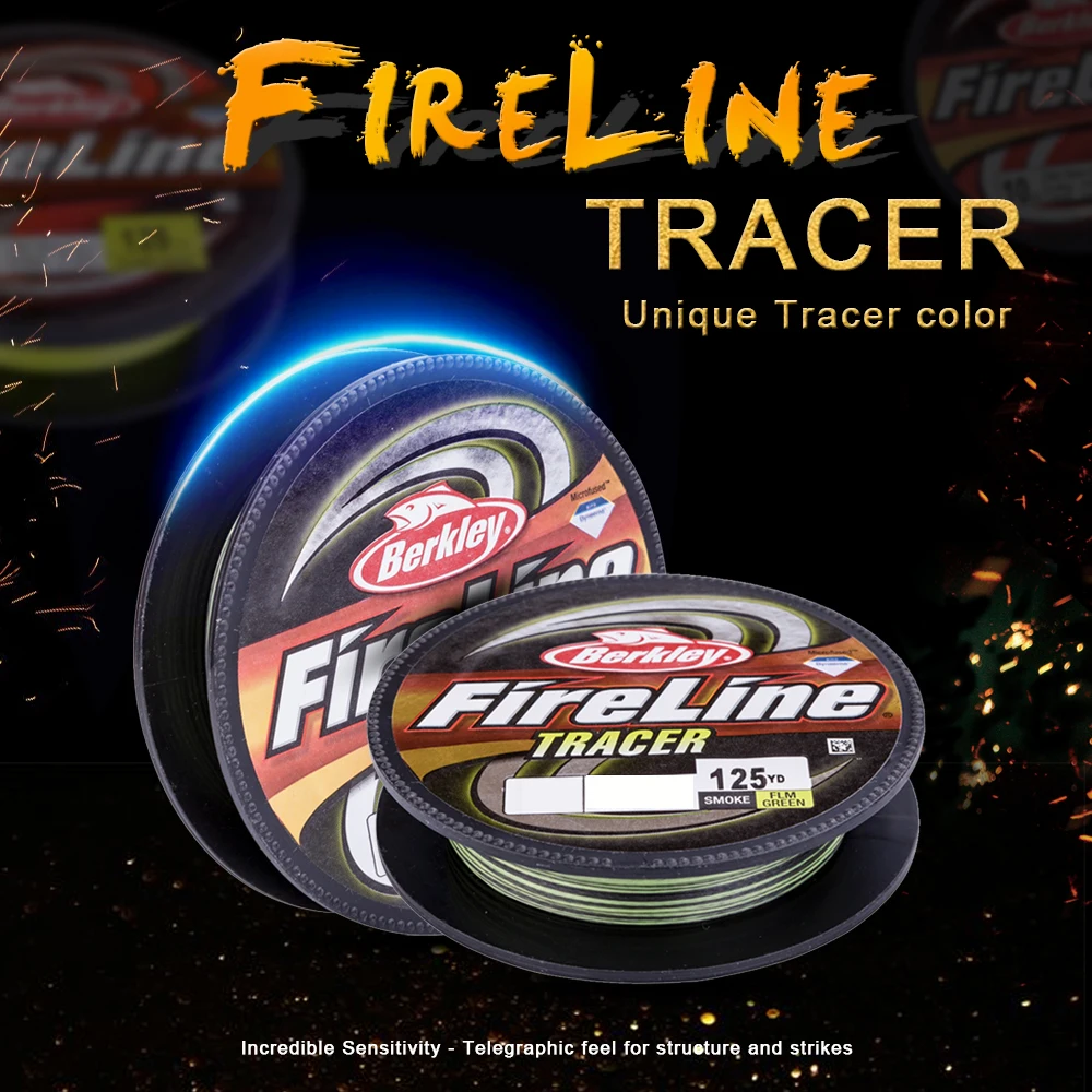 Berkley Fireline BFLFS-TR Tracer плетеная бисерная нить 6lb 10lb 14lb 20lb 30lb PE рыболовная леска 114 м с пластиковой коробкой