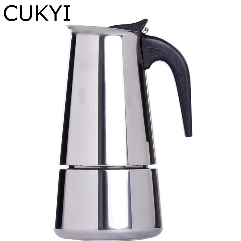 CUKYI 4/6/9 cups Stainless steel Italy Moka pot Espresso Coffee Maker