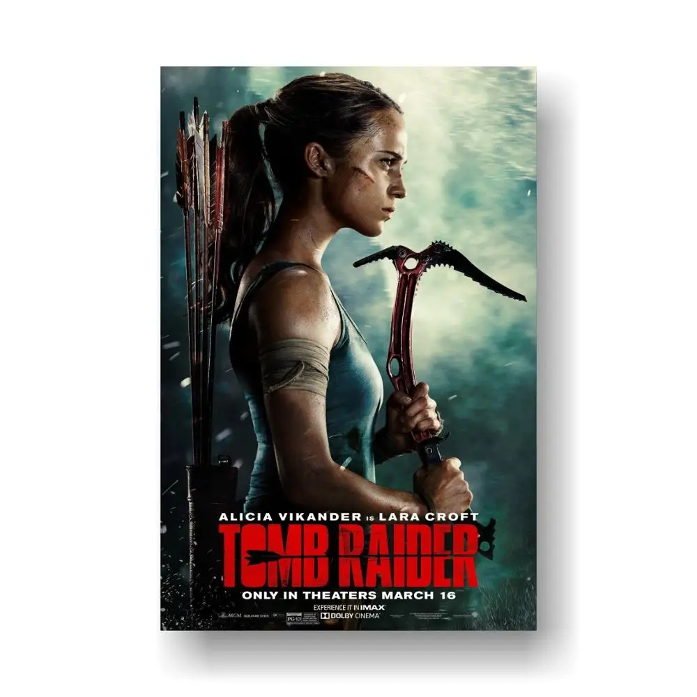 Постер Фильма Tomb Raider 2018 Alicia Vikander глянцевая отделка FIL759 (24 &quotx 36&quot (60x90