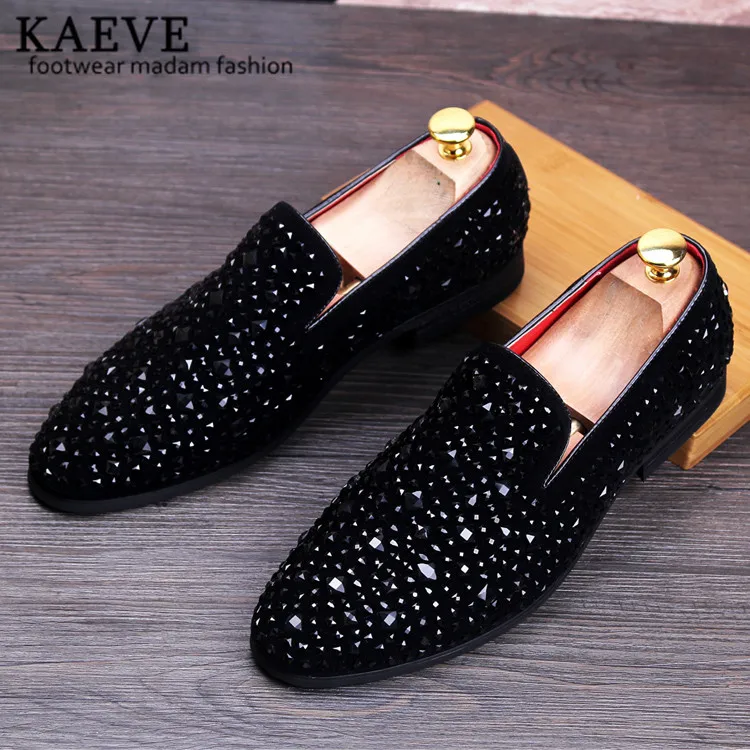 New 2017 Men Red Bottom Shoes Velvet Casual Rivets Slip On Flat Driving Mocassin Walking Size 39-45 | Обувь