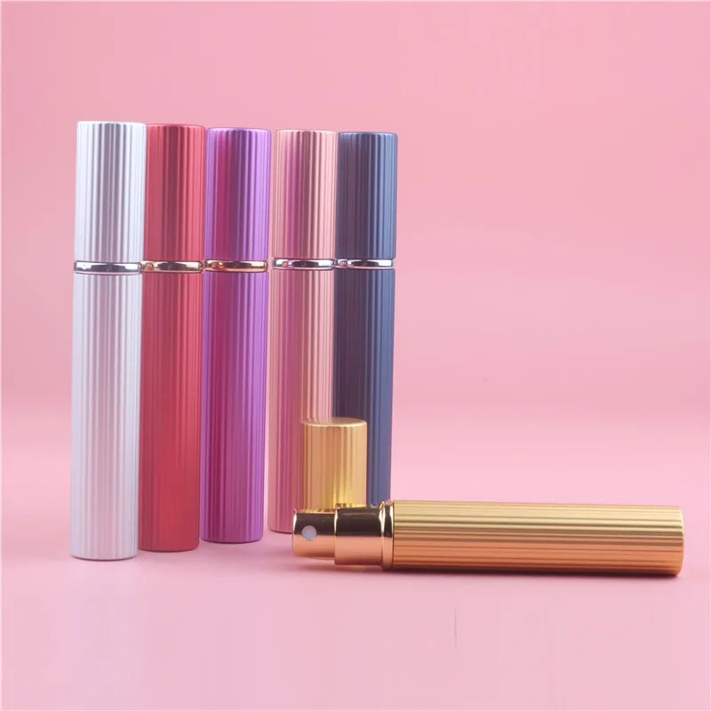 

New Arrival 8ML Portable Mini Travel Perfume Bottle Vaporizador 6 Colors Parfum Bottles For Spray Scent Pump Case