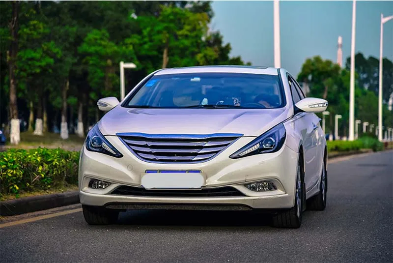 VLAND передние лампы для hyundai Sonata фары 2011- Биксеноновые линзы двойной луч проектор светодиодный DRL