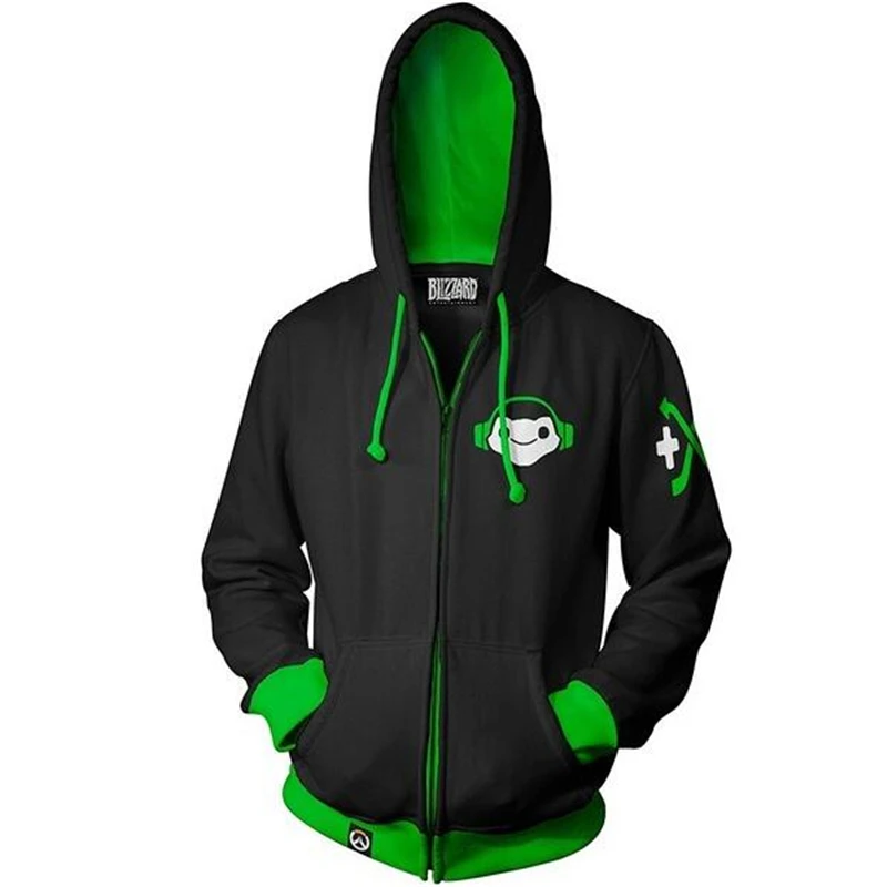 2019New Game Overwatch Shimada Genji D.Va Cosplay Costume zipper hoodie Cosplay men and women casual sports sweater