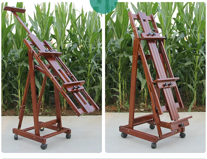 Multipurpose Easel Caballete De Pintura Oil Paint Easel Stand Folding Wooden Easel Stand for Painting Art Supplies for Artist