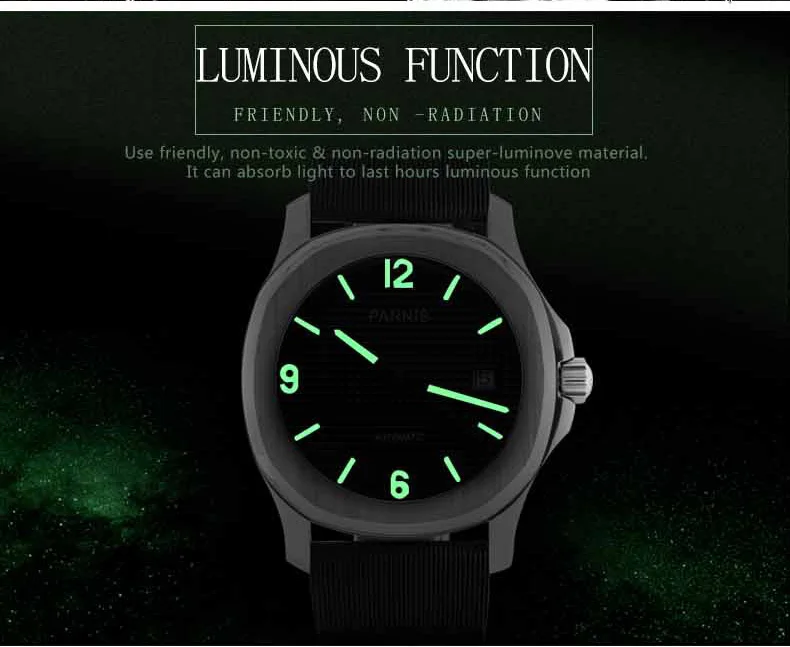 Parnis автоматические часы минималистичные часы мужские наручные часы Miyota сапфировое стекло механические часы relogio masculino