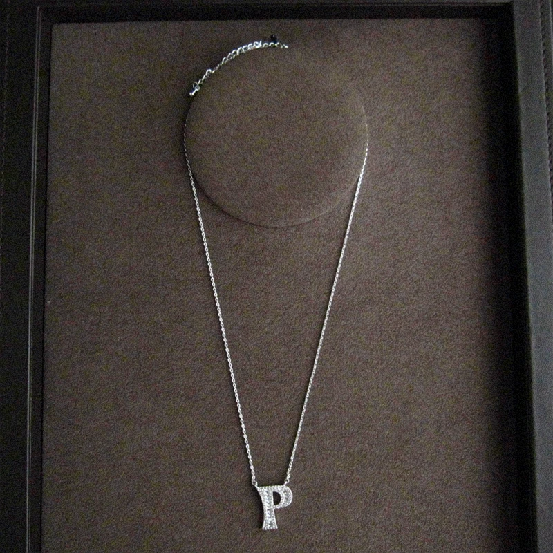 Harga Fashion AAA Cubic Zirkonia Huruf P Liontin Kalung untuk Wanita Wanita Lucu Manis Murah Fashion AAA Cubic Zirkonia Huruf P Liontin Kalung untuk Wanita Wanita Lucu Manis