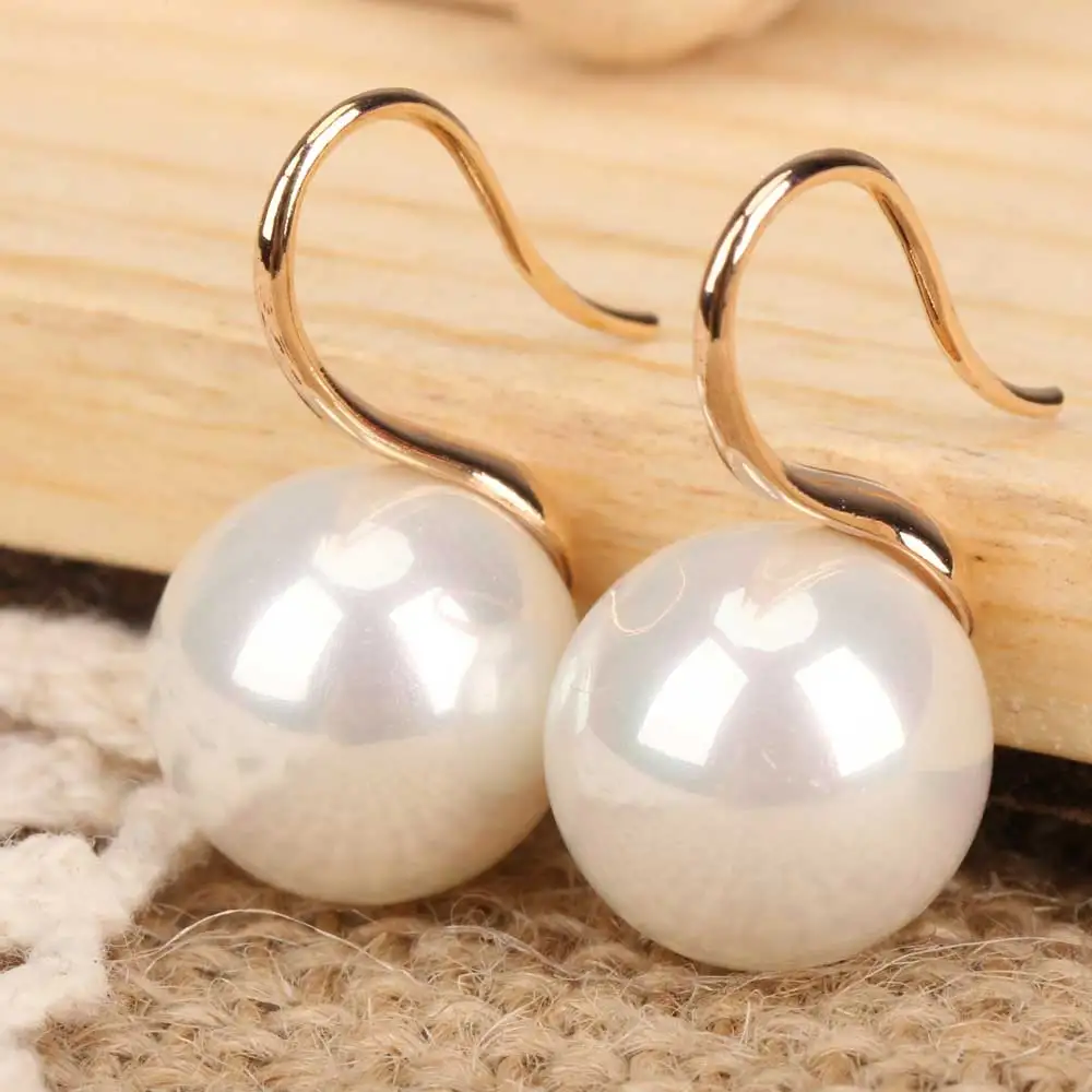 

New Fashion Artificial Pearls Earrings 1 Pair Ear Nails Eardrop Ear Drop Earbob Stud Earrings Best Jewelry Gift For Women