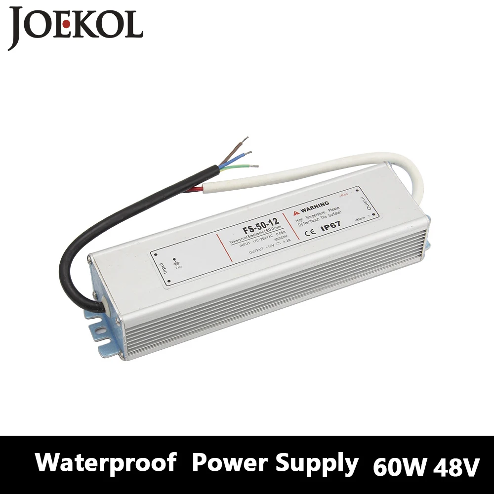 

Led Driver Transformer Waterproof Switching Power Supply Adapter,,AC170-260V To DC48V 60W Waterproof Outdoor IP67 Led Strip Lamp