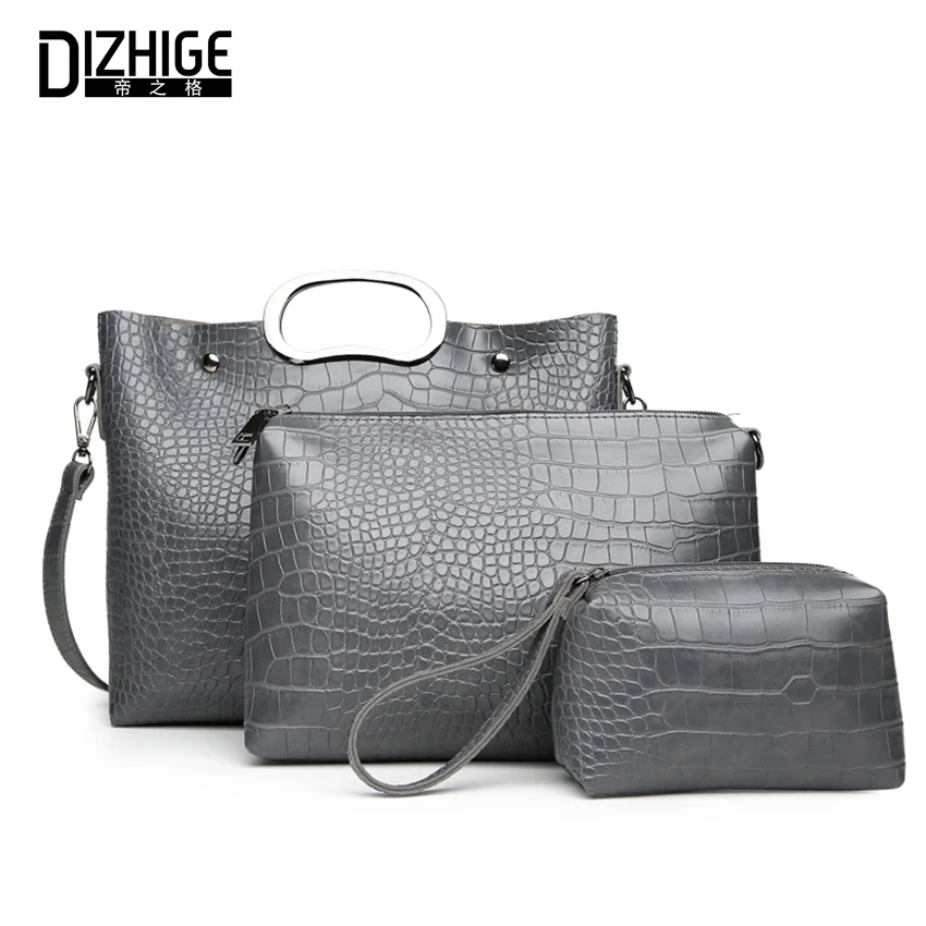 

Fashion Alligator Composite Bag Luxury Handbag Famous Brand Women Leather Messenger Bags Large Capacity Crossbody Female Bolsos