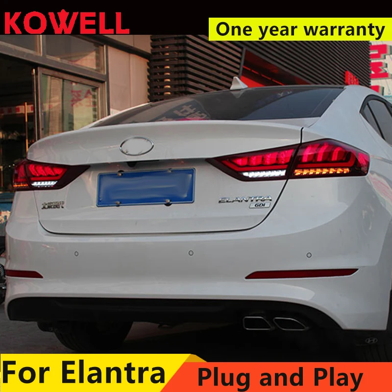Kowell Car Styling For Hyundai Elantra 2017 Tail Lights Led Kowell Car Styling For Hyundai Elantra 2017 Tail Lights Led Light Rear Lamp Drl Brake Reversing Dynamic Turn Signal