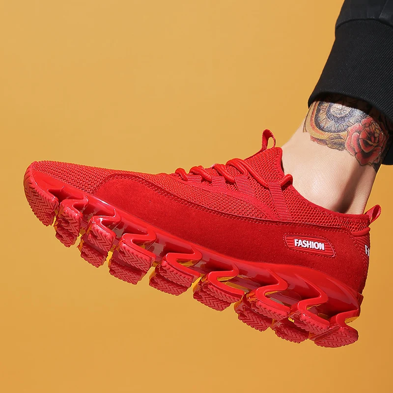 

Outdoor Sport Running Shoes for Men Air Cushioning Mesh Breathable Blade Sneaker Spring Walking Hip Pop Activities Work Out Shoe