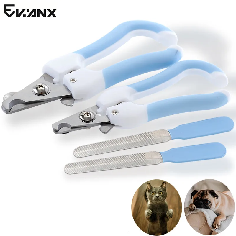 EVANX 1Set Dog Nail Clippers Mini Pet Nail Grinder Trimmer Stainless