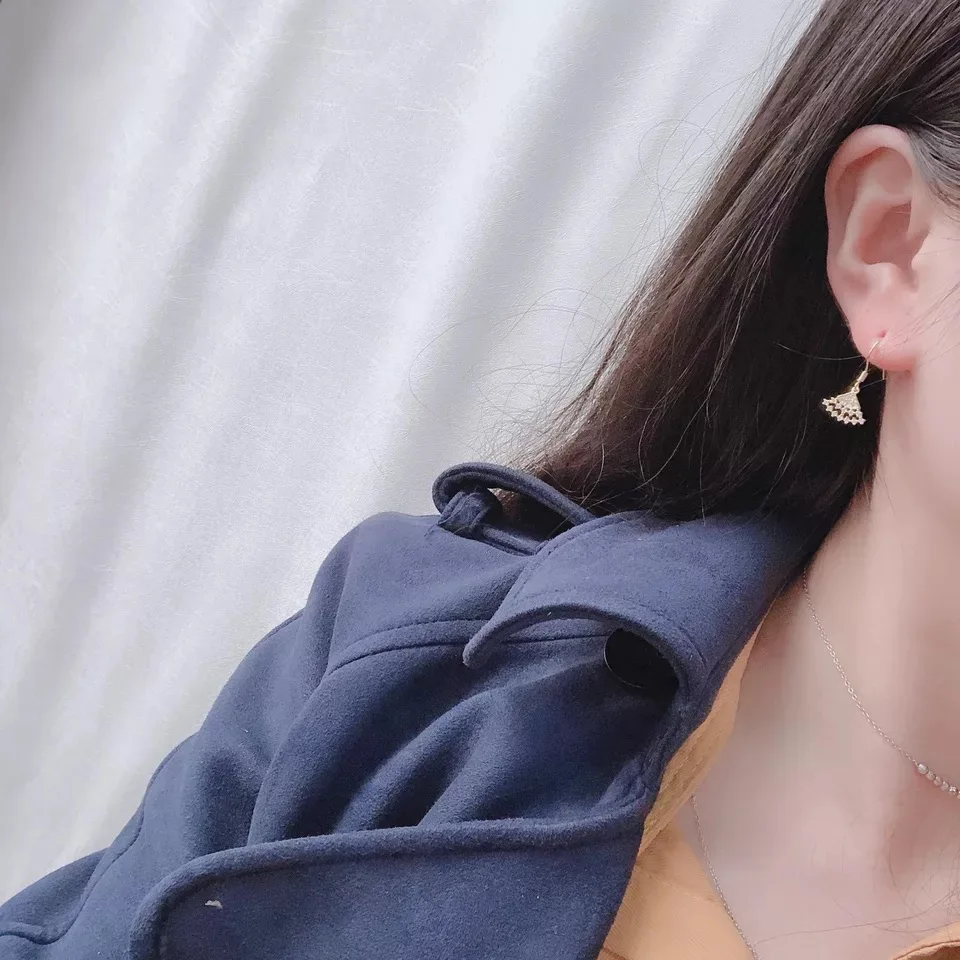 Серьги из стерлингового серебра 925 пробы, модные серьги-капли с цирконием, женские серебряные ювелирные изделия для ушей