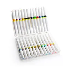 Superior 12/24 cores wink de stella escova marcadores glitter escova brilho brilho marcadores caneta conjunto para desenho escrita