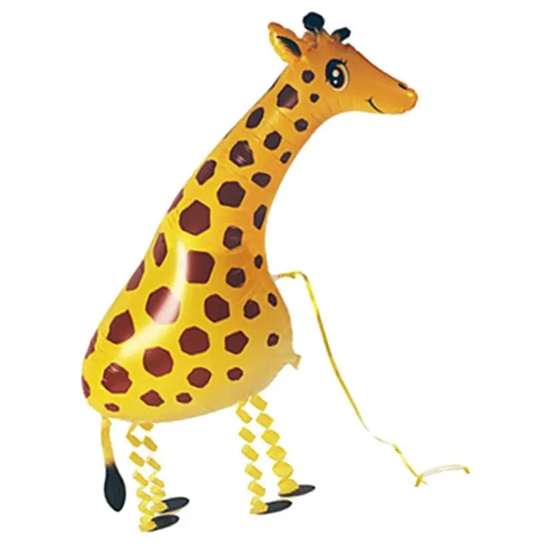 

2016 Zoo Jungle animal Party Decor Big Walking Giraffe Mylar foil Balloon Kids Children Favours children room decors toys