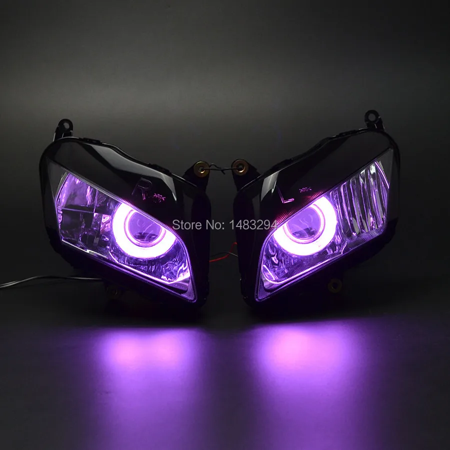Buy Projector Headlight Purple Angel Eyes HID Assembly