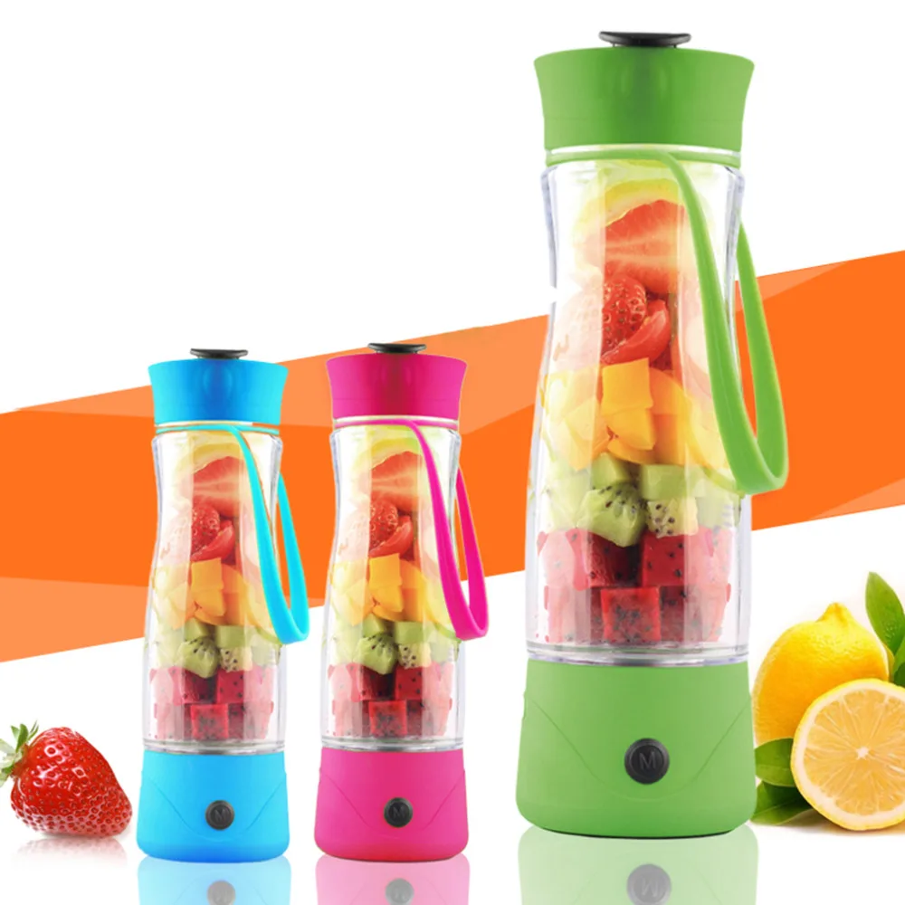  1Pc Mini Personal Charge Pattern Juicer Smoothie Blender Fruit Vegetable Juicer 