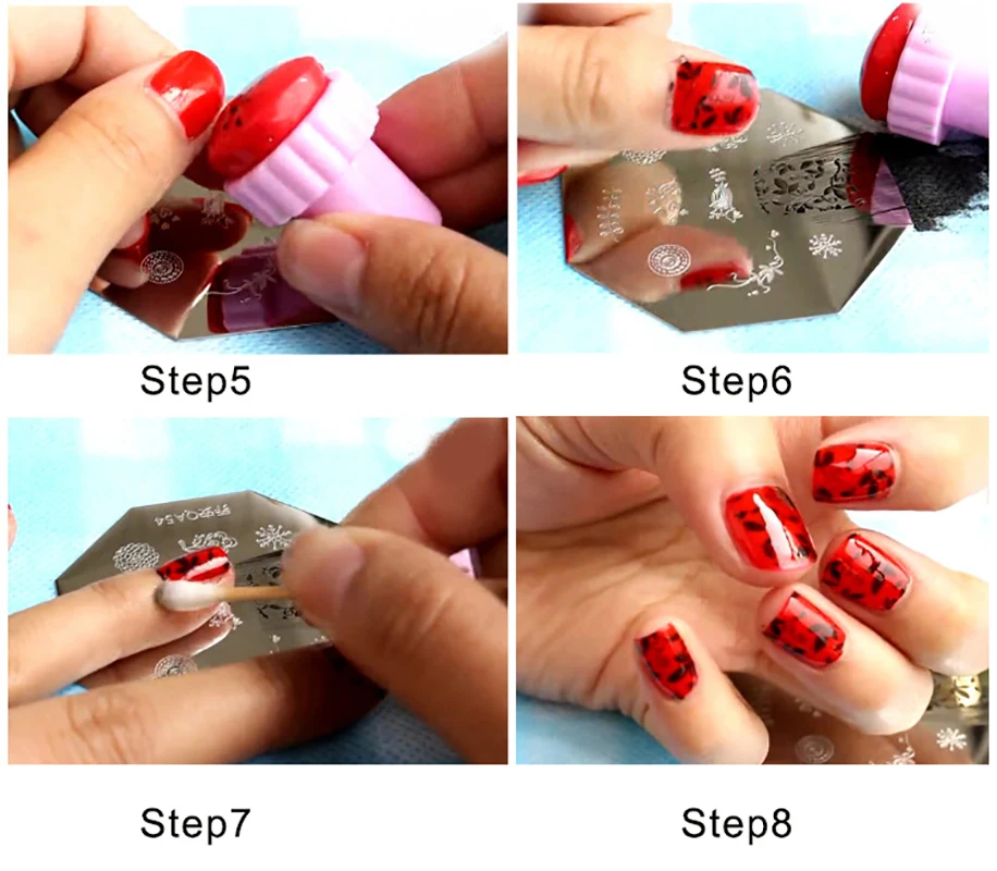 Дизайн ногтей штамповка из нержавеющей стали кружева цветок лист Бабочка ногтей маникюрный шаблон Топ гелевый штамп 20 модель на выбор