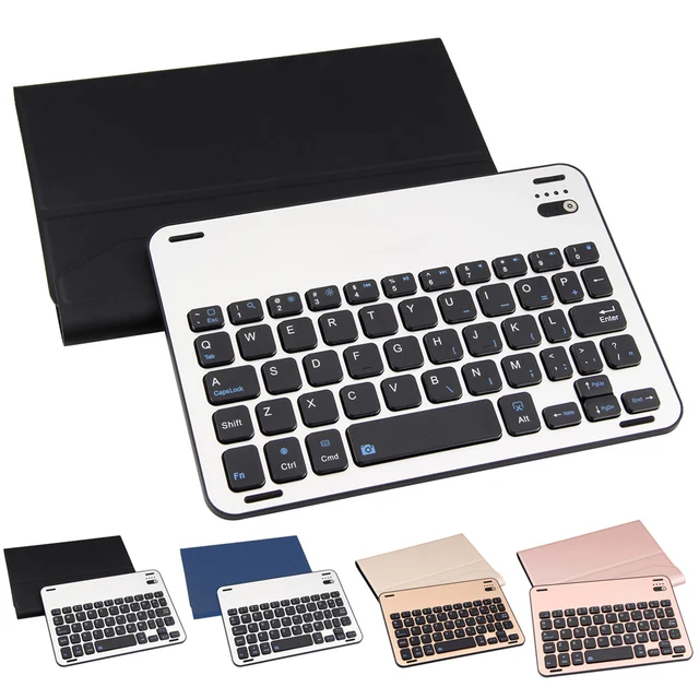 Best Price Portable Aluminum Alloy Bluetooth Wireless Keyboard Leather Protective Case Magnetic Charging Cable for iPad mini123 Tablet