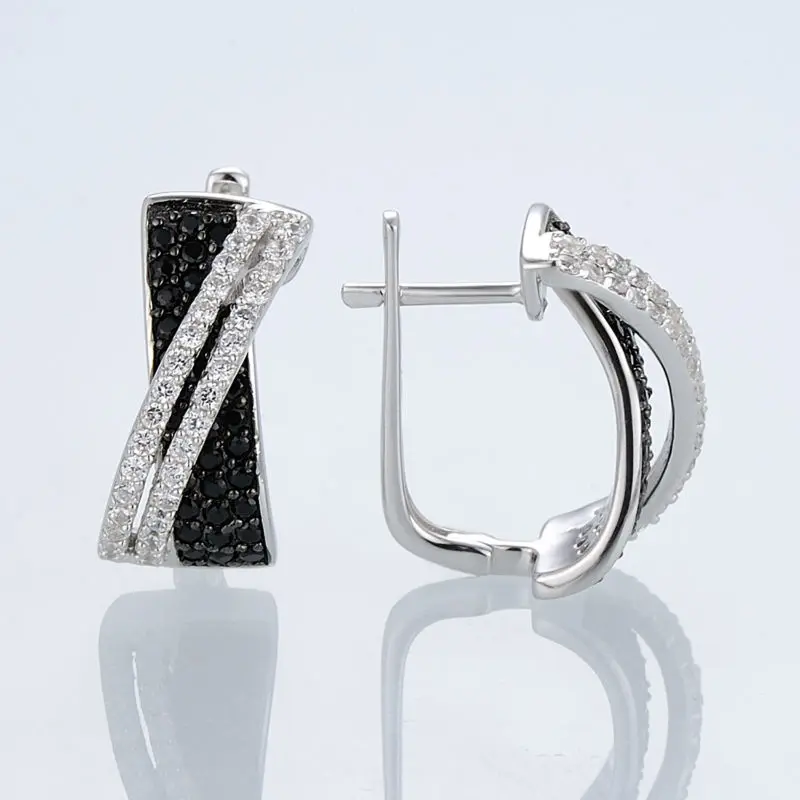 Silver Earrings E303189BSNZSL925-SV2-W