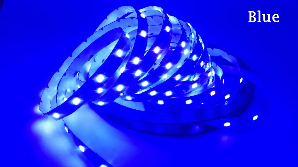 5 м 2835 SMD RGB Светодиодные ленты света 60/120 светодиодов/m s Форма Светодиодные ленты e Клейкие ленты теплые белого и синего цвета красный Зеленый