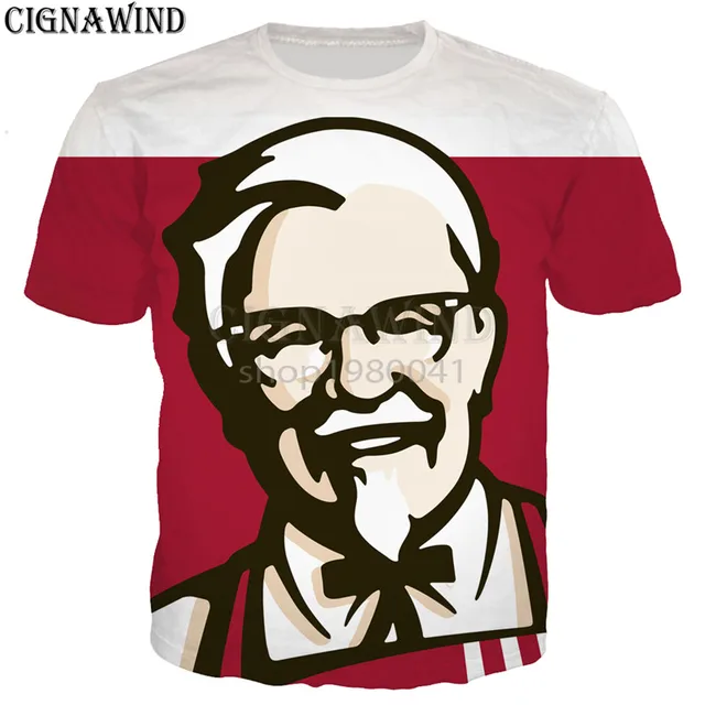 New summer tops funny t shirts men/women KFC Colonel sanders 3D printed t-shirt unisex Harajuku style tshirt streetwear tops