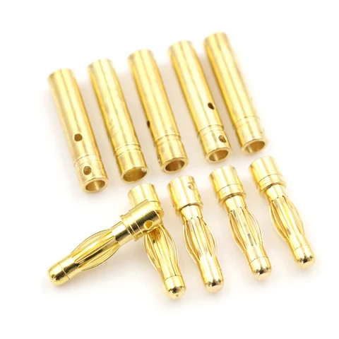 5Pair RC Vehicles Part Banana Shrink Bullet Battery Connector Plug Adapter Tubing Plated Sets Gold 5Pair RC Vehicles Part Banana Shrink Bullet Battery Connector Plug Adapter Tubing Plated Sets Gold