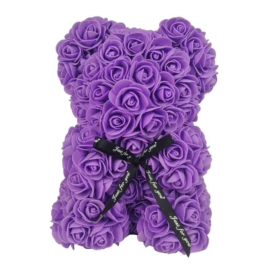 

20/32 Cm Valentine's Romantic Artificial Rose Teddy Bear PE Rose Gift for Wedding Party Creative DIY PE Rose Doll
