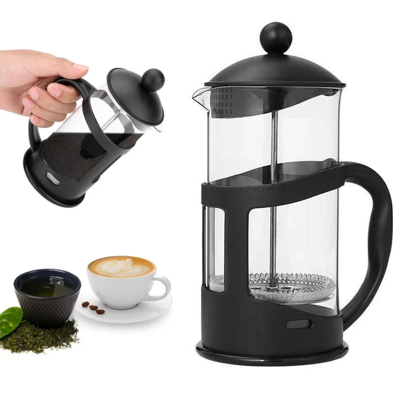 العملي 350 مللي المحمولة إبريق لإعداد الشاي والقهوة الفرنسية دليل فلتر القهوة صانع المنزلية ماكينة القهوة إبريق قهوة المطبخ Coffeeware