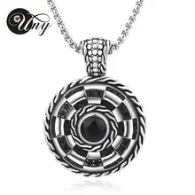UNY Collar Redondo 2 Tono de Oro Cristal Austriaco Collares Colgantes Para Las Mujeres Elegante Retro Vintage Hardy Marca de Joyería
