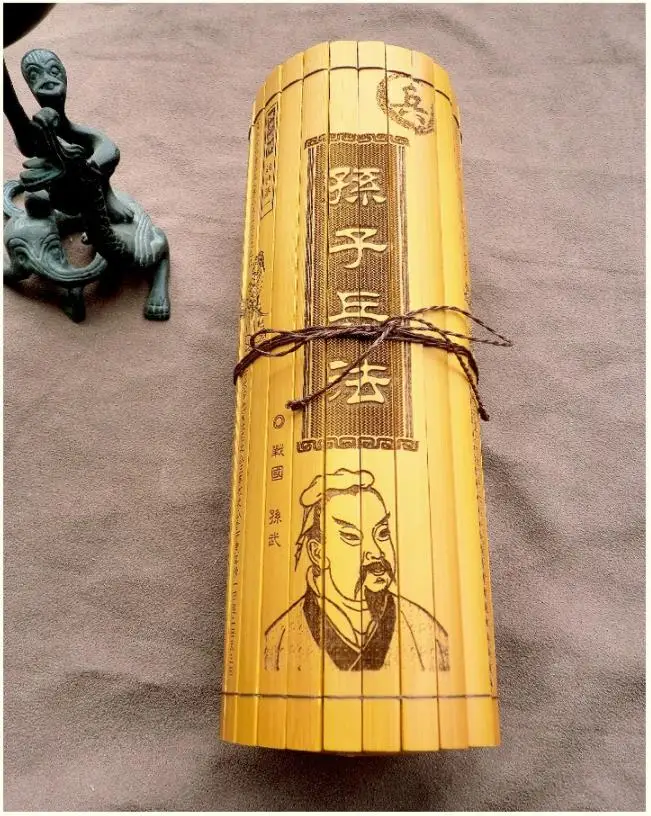 Günstige Bambus Buch Chinesische alte kultur Literatur Military Kunst des krieges von Sun Tzu in Chinesischen (quan juan) 23 cm x 140 cm
