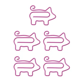 

4 pcs Cute Pig Metal Paper Clips Pin Book Bookmark Memo Clip Office Accessories School Stationery