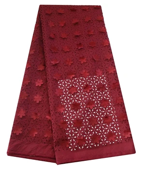 

Ourwin Clearance Sale 3d Laser Cut Lace Fabric with Flowers Wine Sky Blue Grey African Lace Fabric for Bridal Wedding Dresses