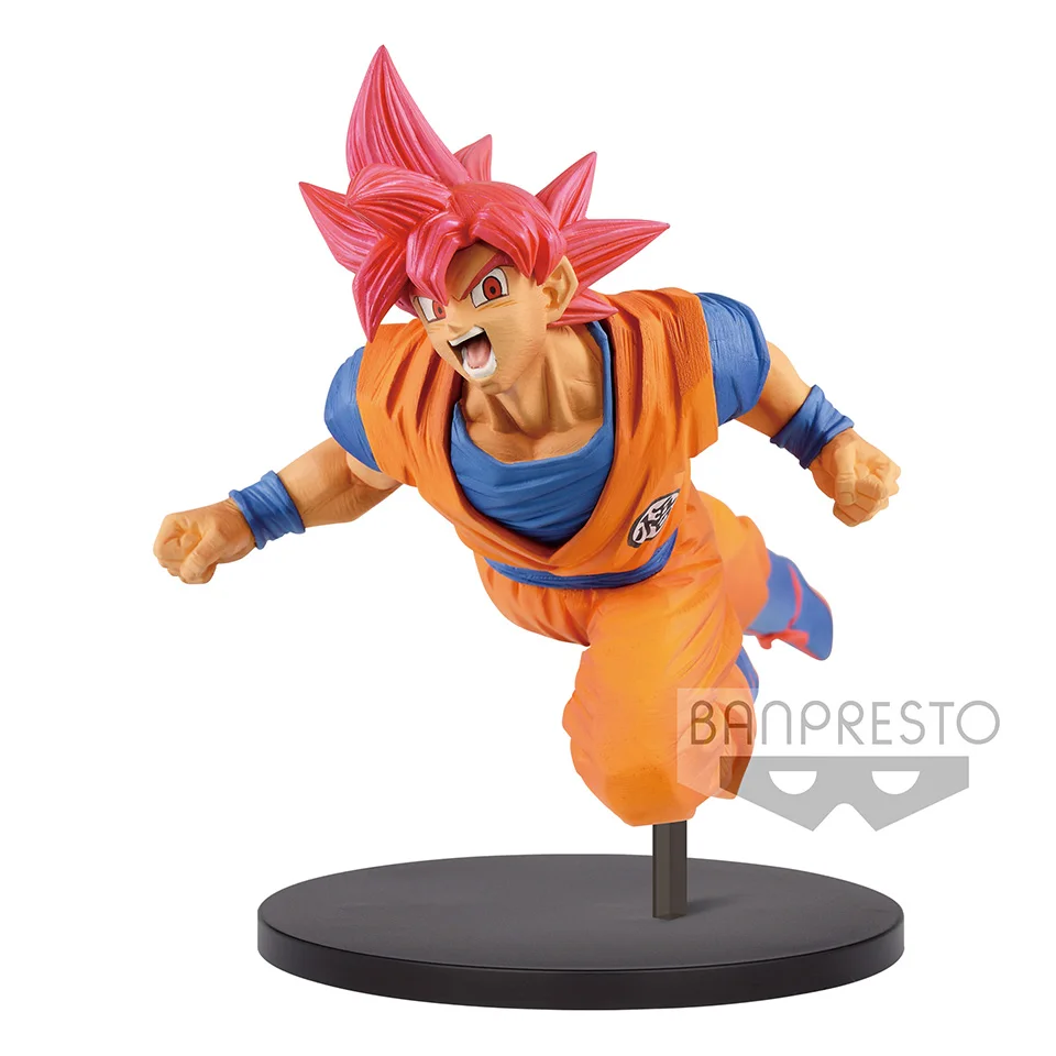 

Tronzo Original Banpresto Action Figure Dragon Ball Fes 09 Super Saiyan God Goku Red Hair PVC Figure Model Goku SSJ Figurines