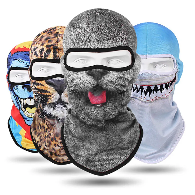 Balaclava Motorrad Full Face Maske 3D Tier Katze Hund Hüte Helm Winddicht Atmungsaktiv Airsoft Paintball Snowboard Radfahren Ski