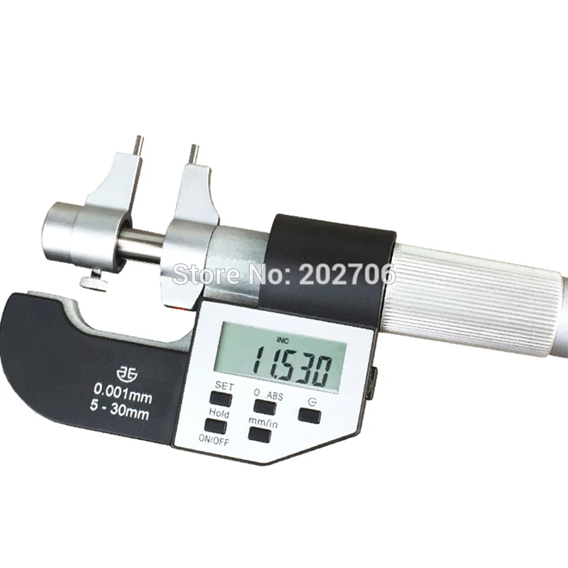 Цифровой микрометр XIBEI 5 30 мм 25 50 IP54 внутренний 0 001 мм/мм Электронный
