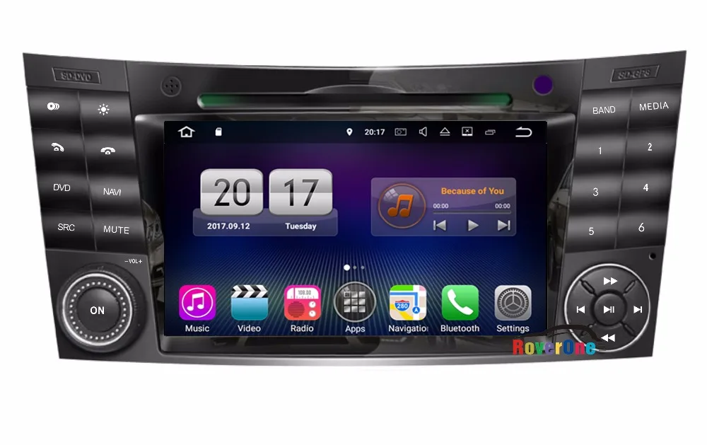 Best RoverOne For Mercedes E300 E320 E350 E400 E420 E55 2G RAM Quad Core Car Multimedia Player Navi Autoradio GPS Bluetooth S190 1