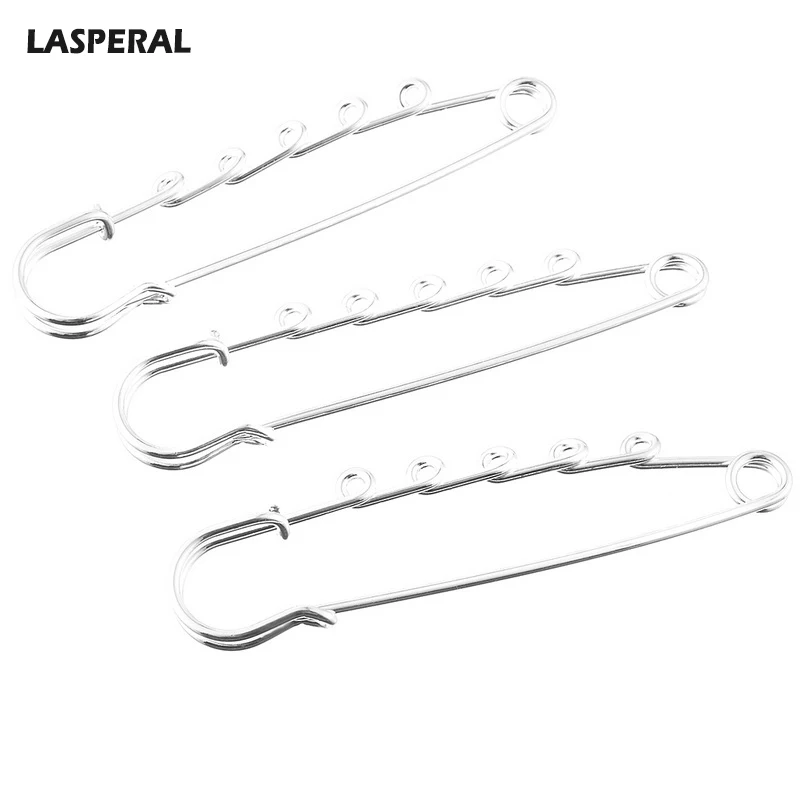 

LASPERAL 8PCs 5 Holes Brooches Silver Gold Color Bronze Brooches Pins Findings For Jewelry Making Brooch For DIY Women Clothing