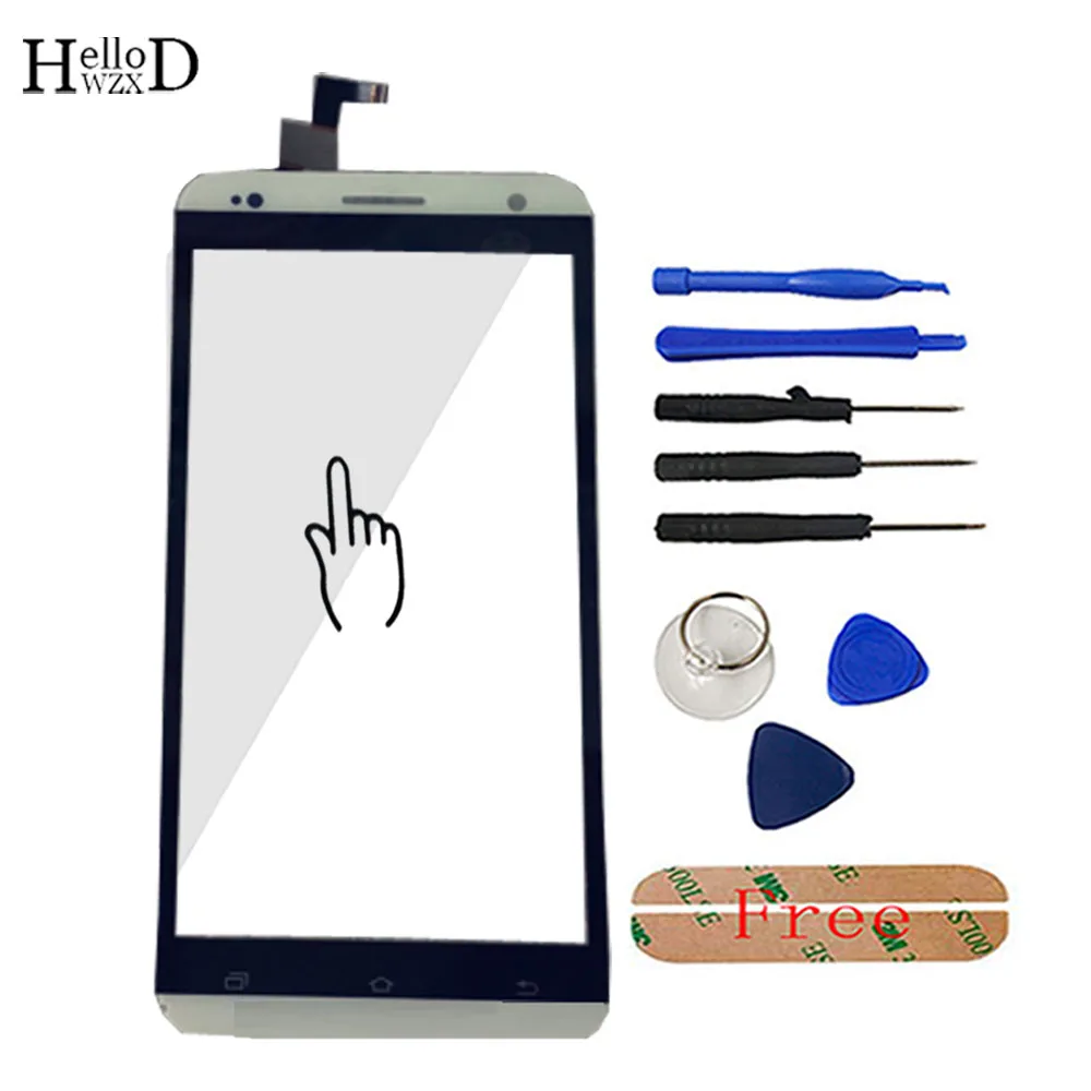 

HelloWZXD For Vkworld VK700 Pro Touch Screen Glass Front Glass Digitizer Panel Lens Sensor Flex Cable Tools + Adhesive Gift