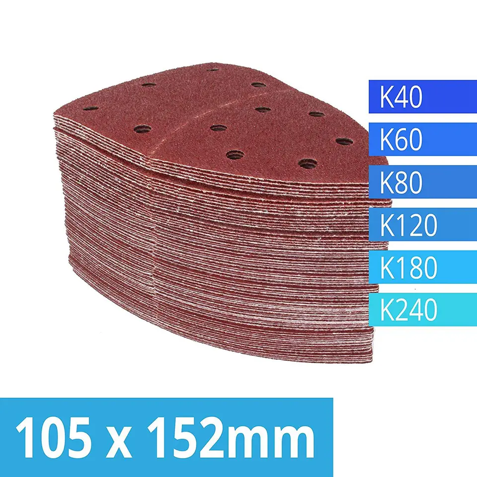 120/ pieza de lija con velcro hojas 105/ x 152/ mm grano 20/ x 40//60//80//120//180//240/ para multilijadora