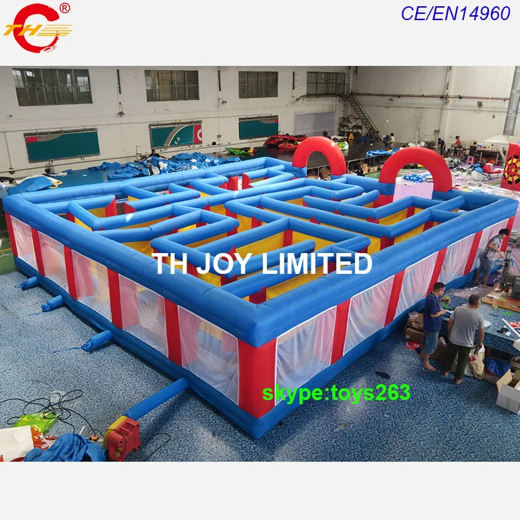 Free door shipping 10x10x2mH inflatable maze for sale / durable